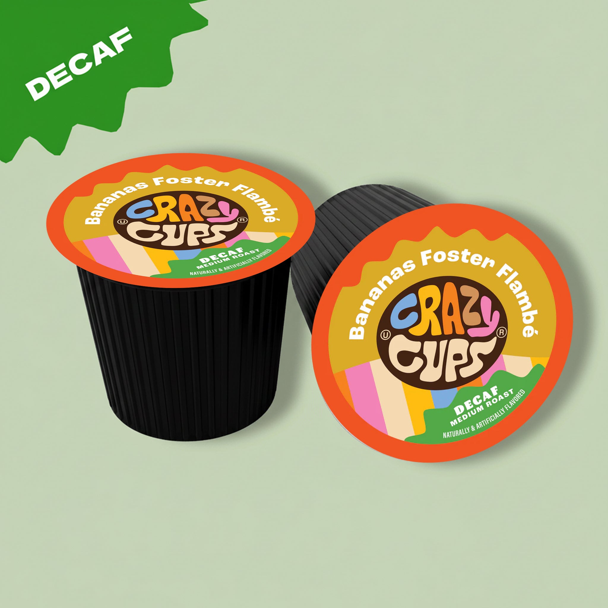 Banana Foster Flambe Decaf Coffee Pods K Cups | Crazy Cups
