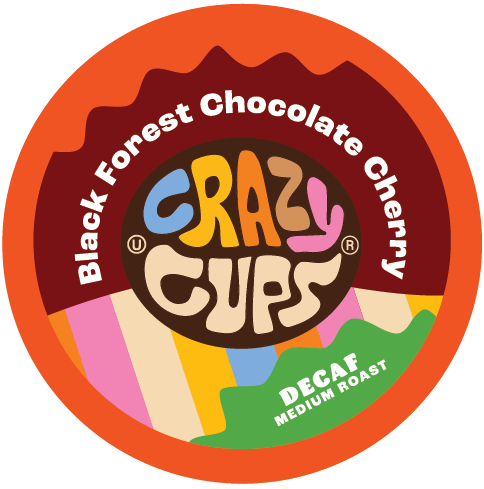 Decaf Black Forest Chocolate Cherry Flavored Coffee Pods – Crazy Cups