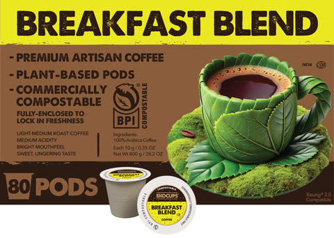 EkoCups Breakfast Blend Compostable Coffee Pods