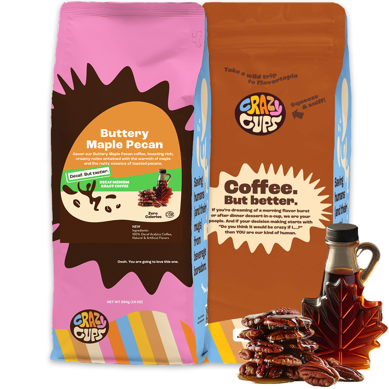 カフカフページです Decaf Buttery Maple Pecan – Crazy Cups