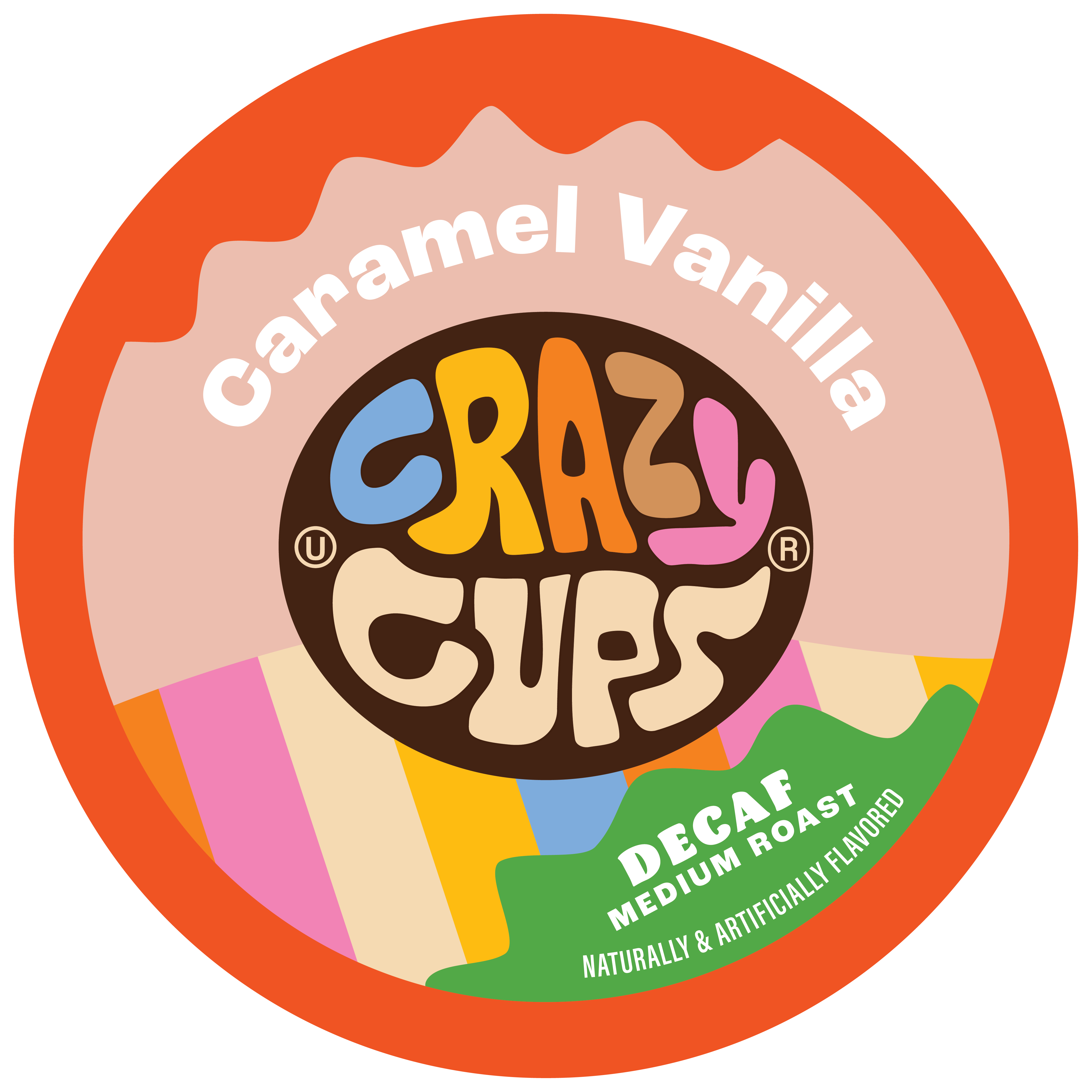 Decaf Caramel Vanilla Coffee Pods for Keurig K Cups Brewers