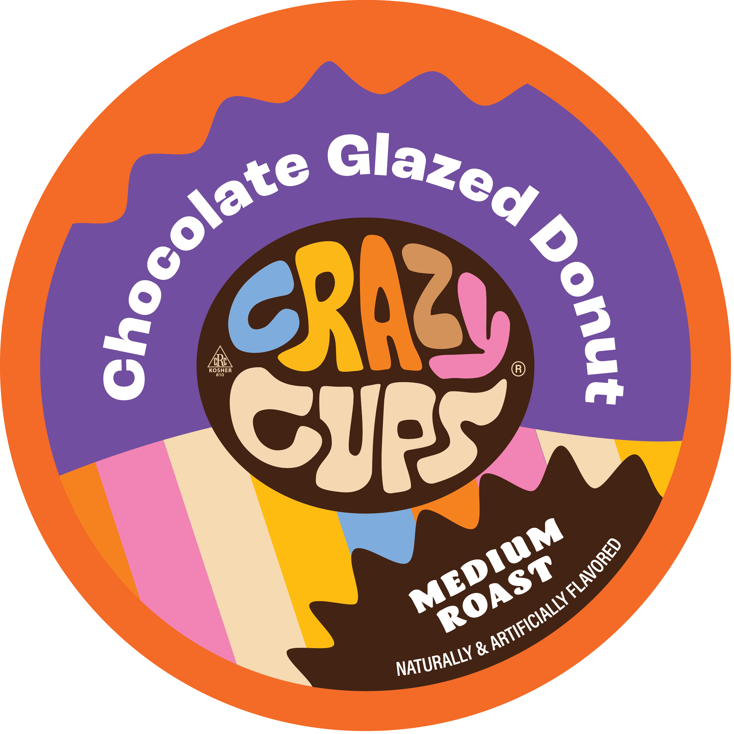 Chocolate Glazed Donut Coffee Pods for Keurig K Cups Brewers