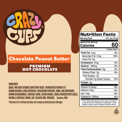 Chocolate Peanut Butter Hot Chocolate Pods