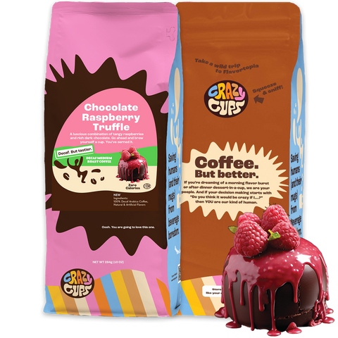 Decaf Chocolate Raspberry Truffle Flavored Ground Coffee