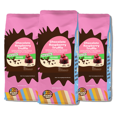 Decaf Chocolate Raspberry Truffle Flavored Ground Coffee