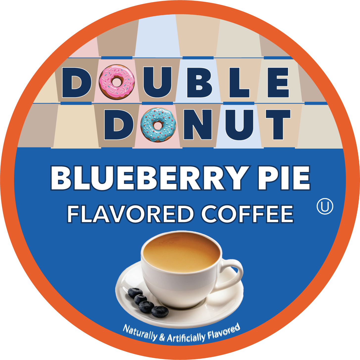 Blueberry Flavored Coffee By Double Donut | Crazy Cups 24 Pods Blueberry Flavored Coffee By Double Donut | Crazy Cups 24 Pods
