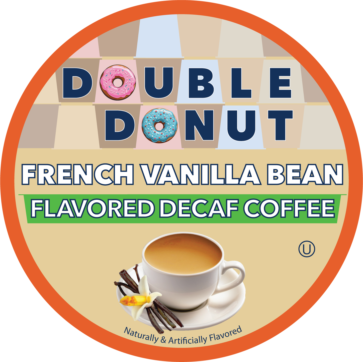 Double Donut Decaf Vanilla Bean Coffee Pods for Keurig K Cups