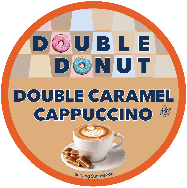 Double Donut Double Caramel Cappuccino Coffee Pods for Keurig K Double Donut Double Caramel Cappuccino Coffee Pods for Keurig K