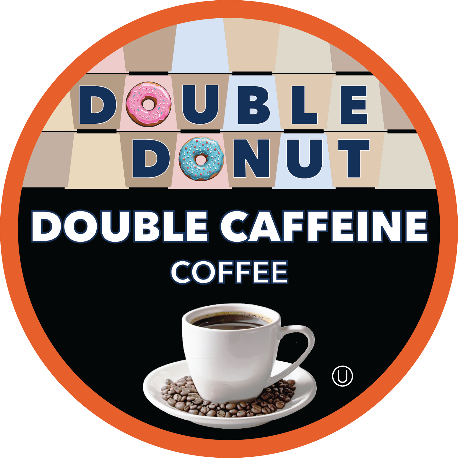 Double Donut Double Caffeine Coffee Pods for Keurig K Cups Brewers