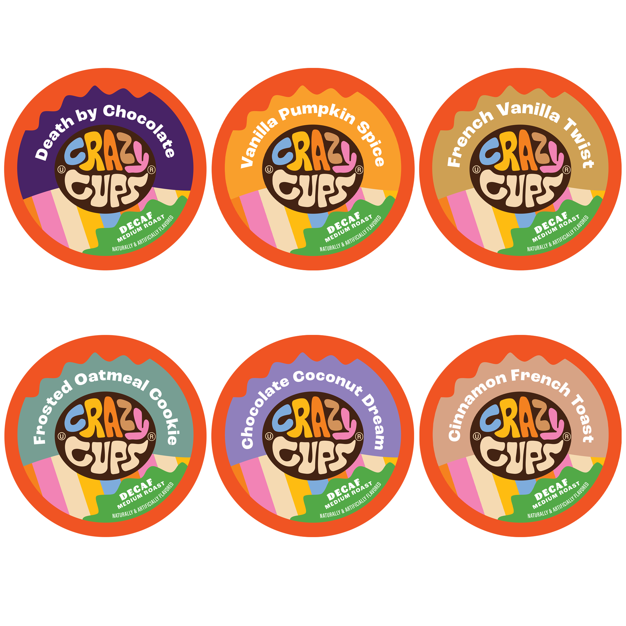 Decaf Flavor Lovers Variety Pack | Crazy Cups