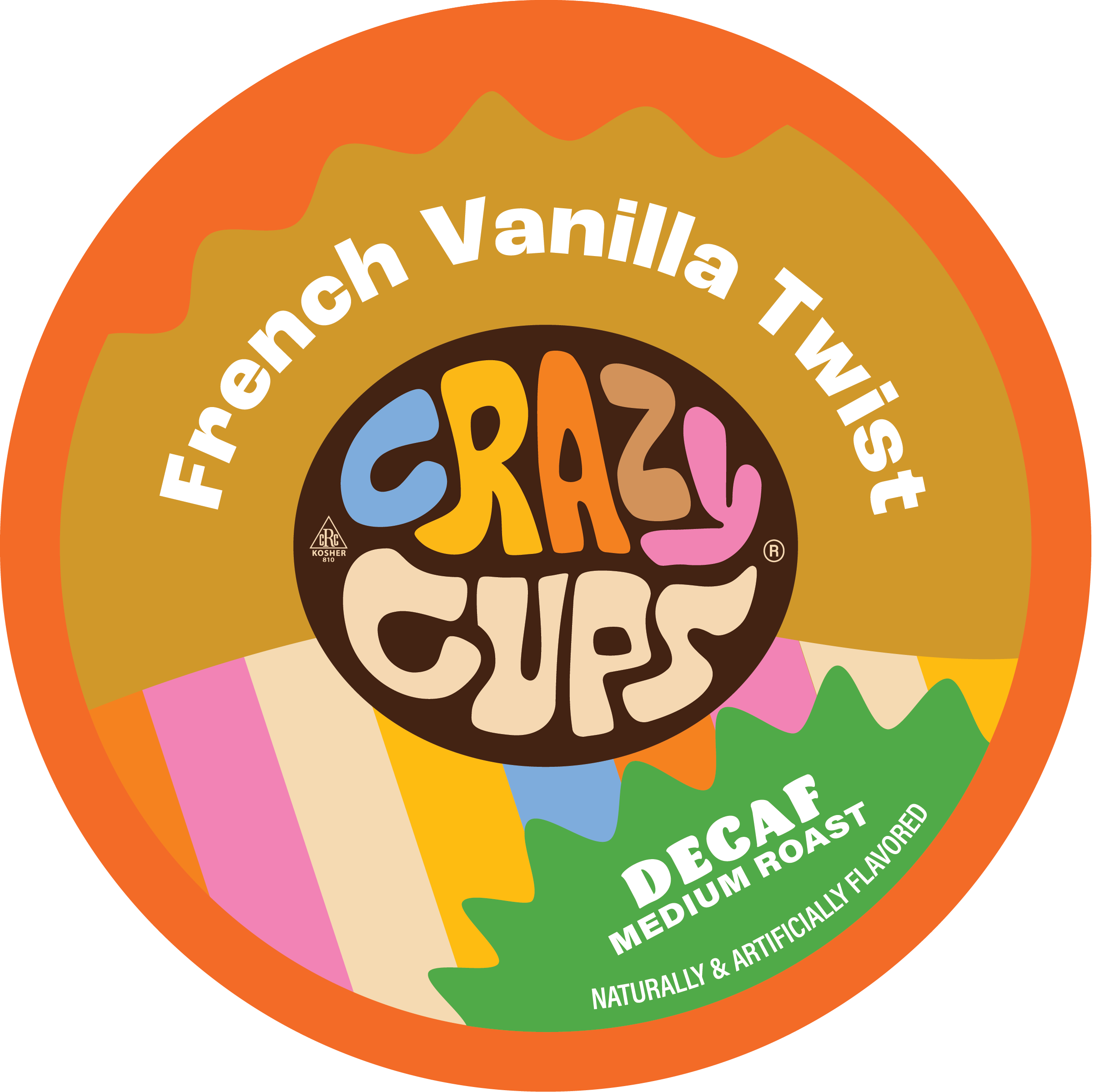 kqz ワッぺ French Vanilla Twist Decaf Flavored Coffee - Crazy Cups