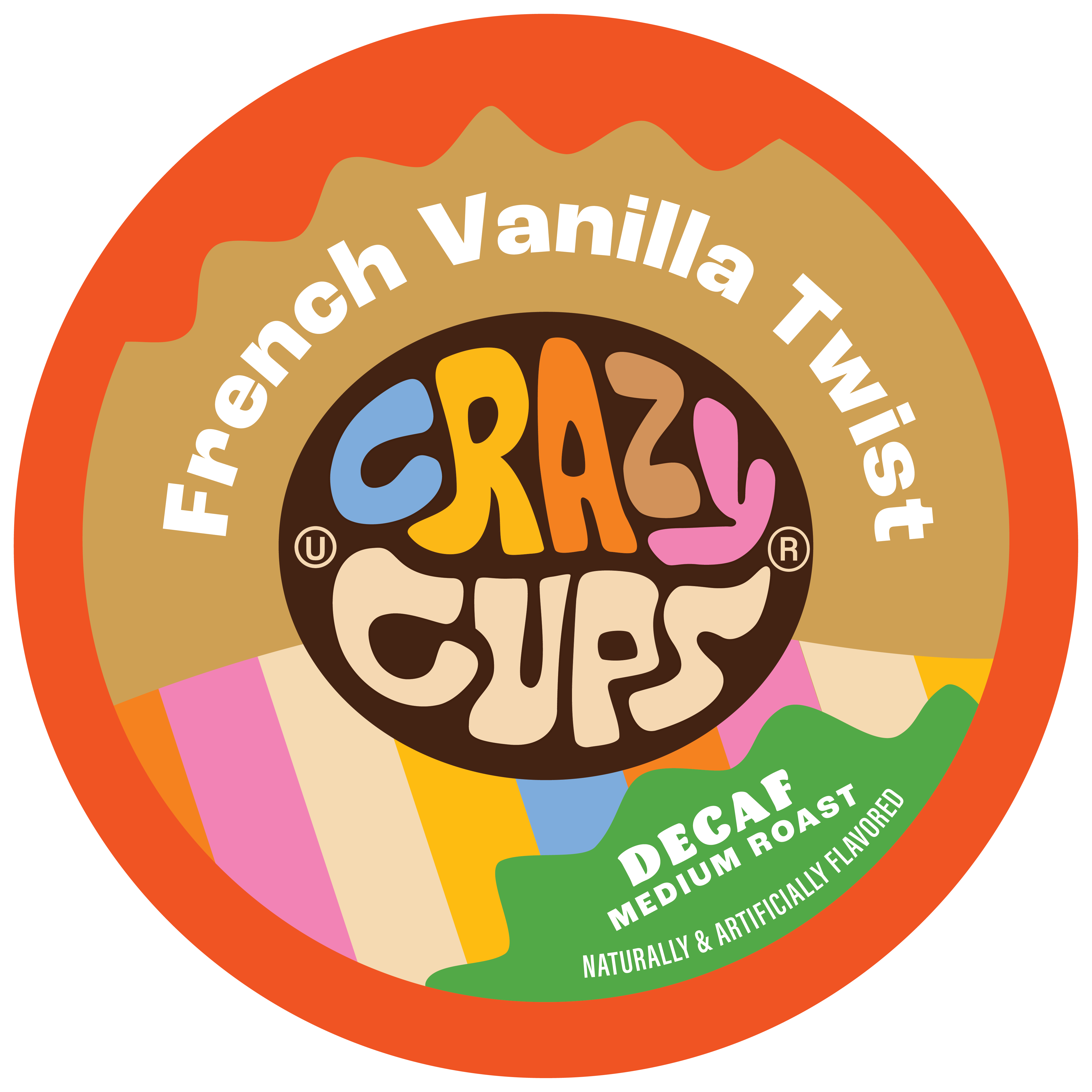 French Vanilla Twist Decaf Flavored Coffee - Crazy Cups