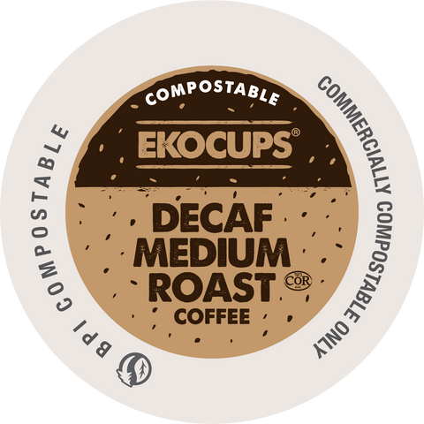 EkoCups Decaf Medium Roast Compostable Coffee Pods