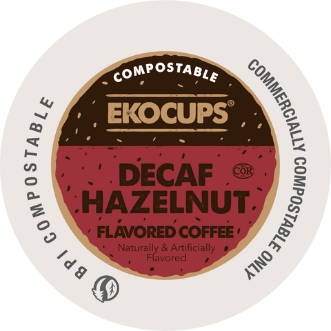 EkoCups Decaf Hazelnut Compostable Coffee Pods