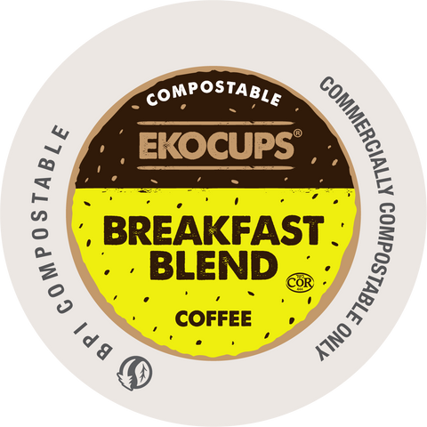 EkoCups Breakfast Blend Compostable Coffee Pods