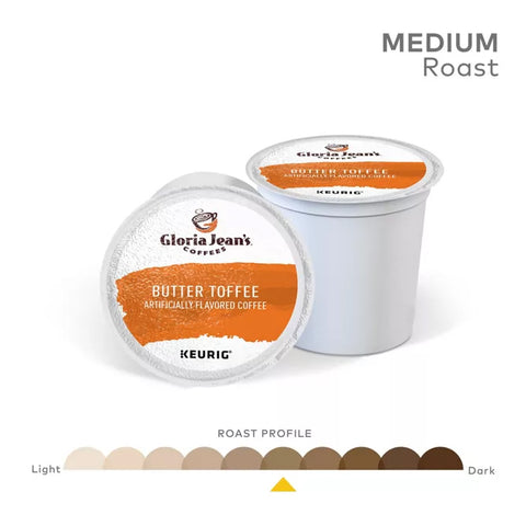 Gloria Jean's Coffees K-Cup Butter Toffee Coffee Pods