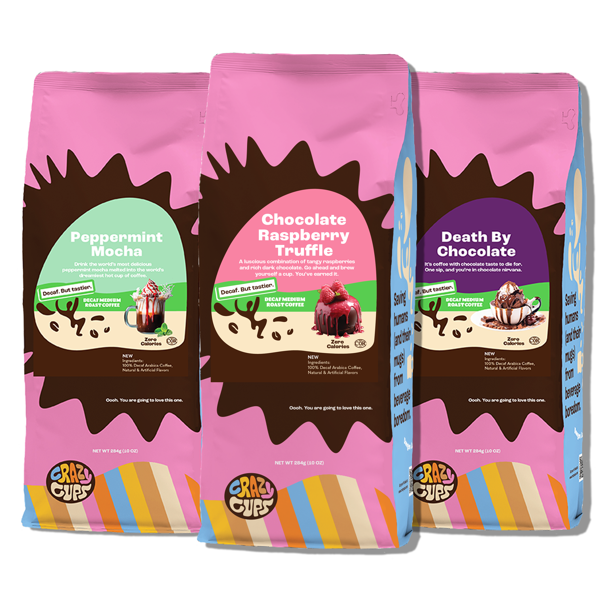 Variety Pack Decaf Ground Coffee Ground Coffee | Crazy Cups
