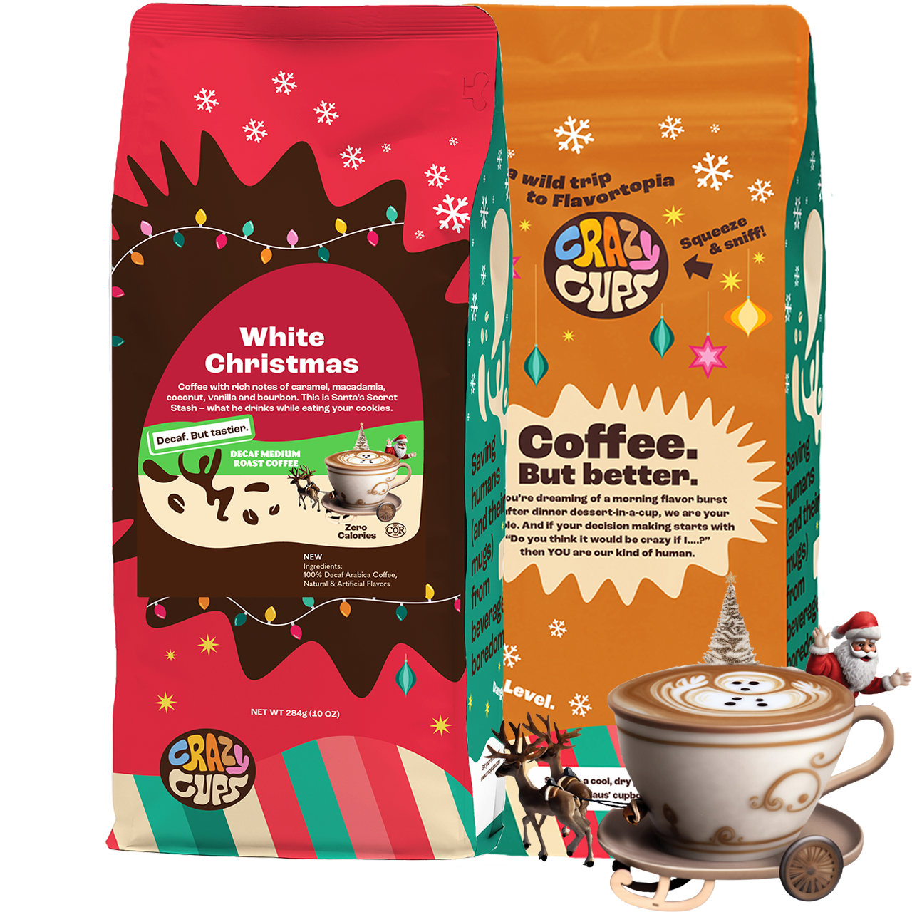Decaf White Christmas Ground – Crazy Cups