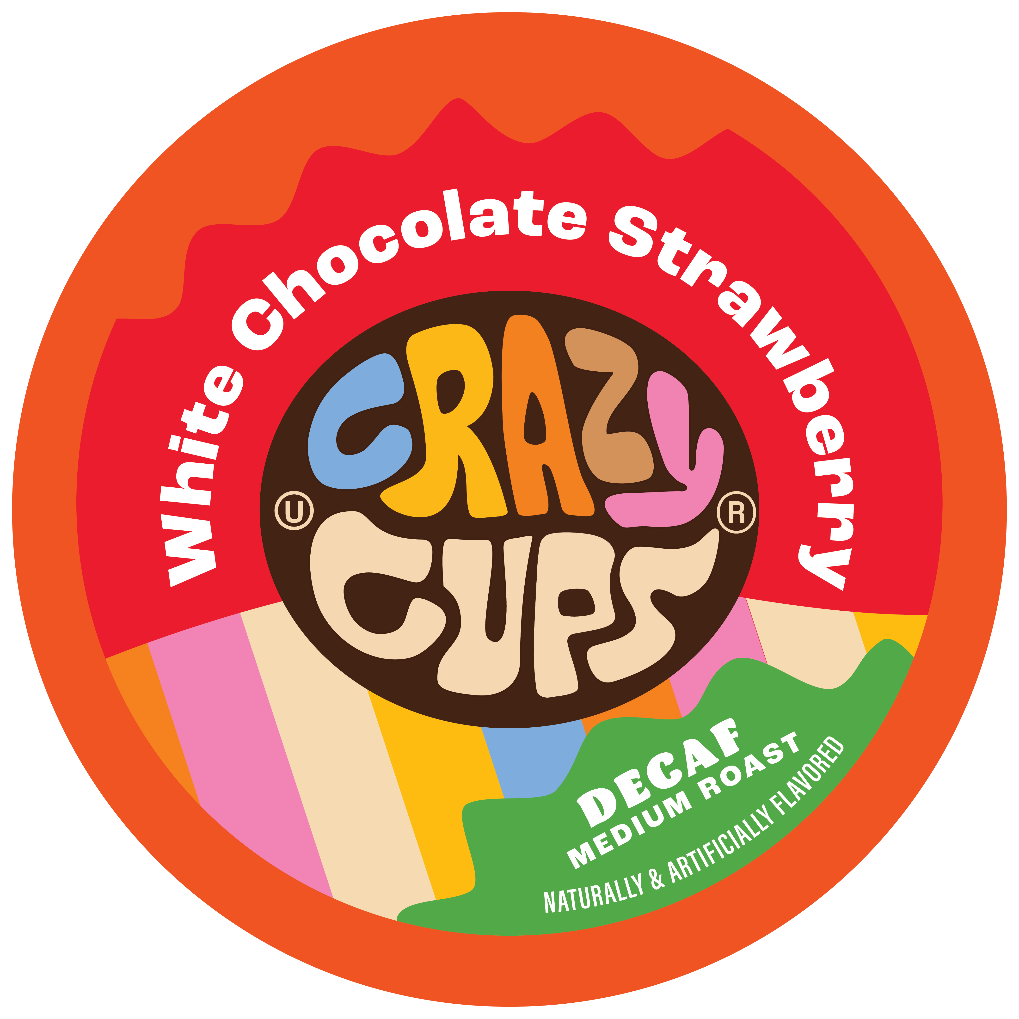Decaf White Chocolate Strawberry Coffee Pods | Crazy Cups