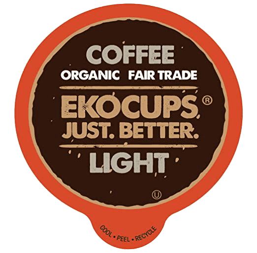 Ekocups Light Organic Coffee Coffee Pods for Keurig K Cups Brewers Crazy Cups