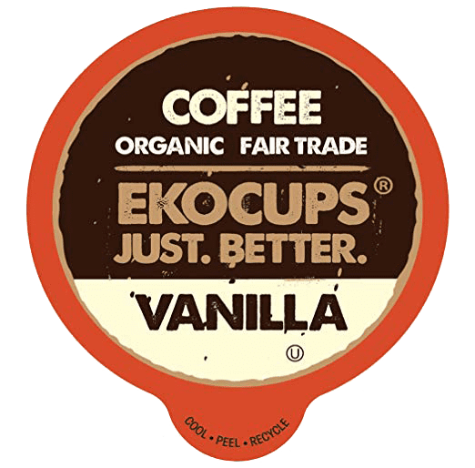 Ekocups Vanilla Organic Coffee Coffee Pods for Keurig K Cups Brewers Crazy Cups