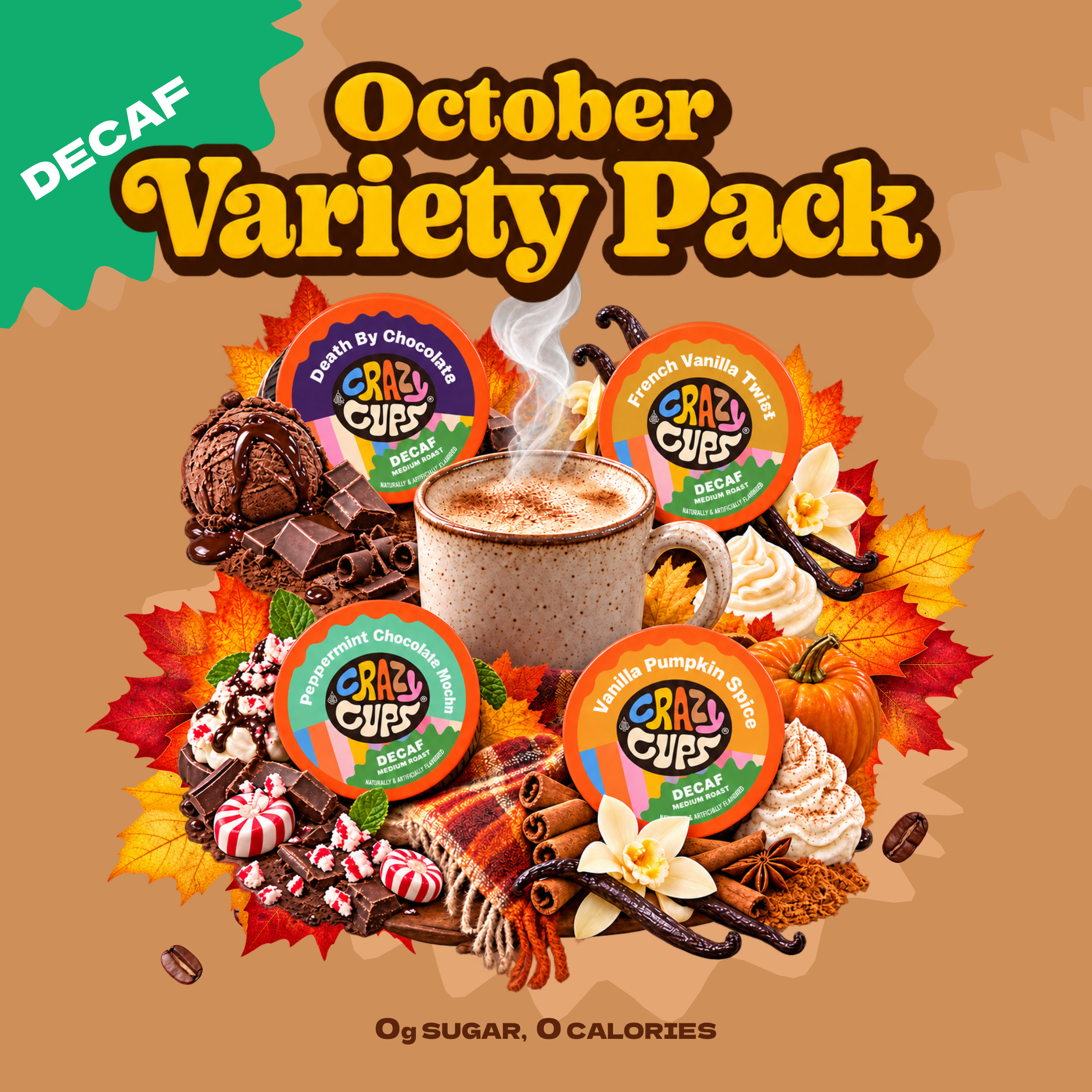 Decaf Curated Seasonal Variety Pack- Limited Edition – Crazy Cups