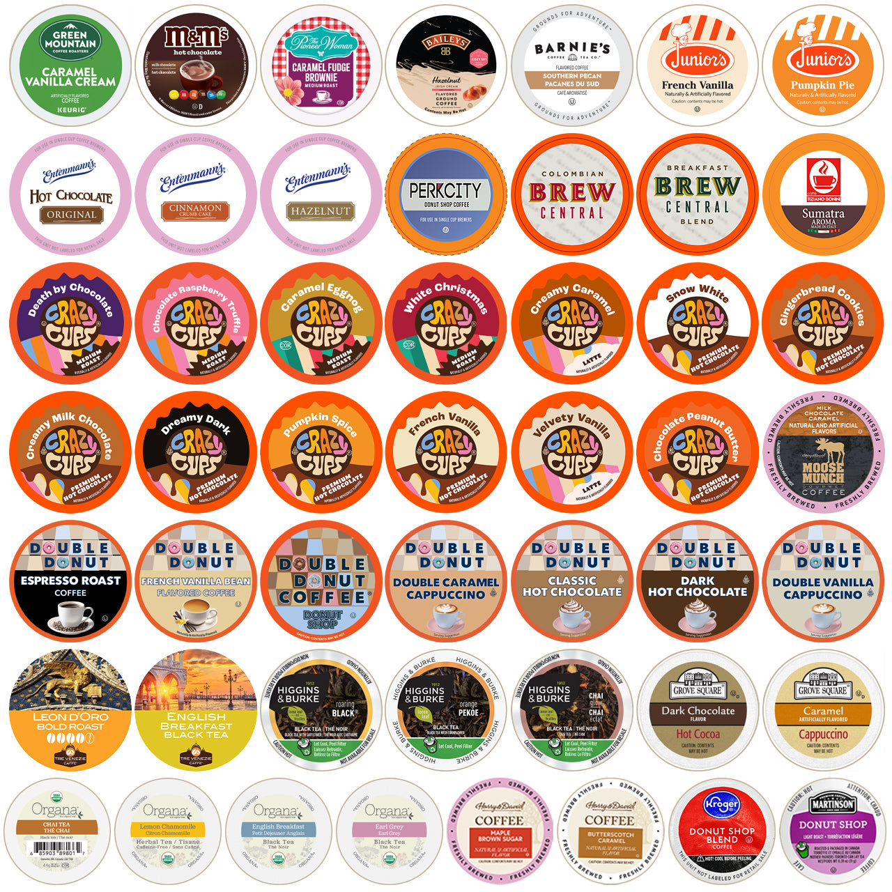 100 K-Cups Coffee Variety Pack Sampler - Choose Your Blends For Keurig Brewers