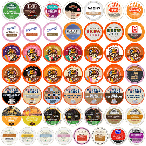 Coffee, Hot Chocolate, & Tea Mixed Sampler Pods Pack