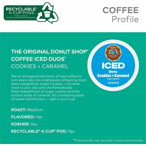 The Original Donut Shop® K-Cup Iced Duos Cookies and Caramel Coffee Pods