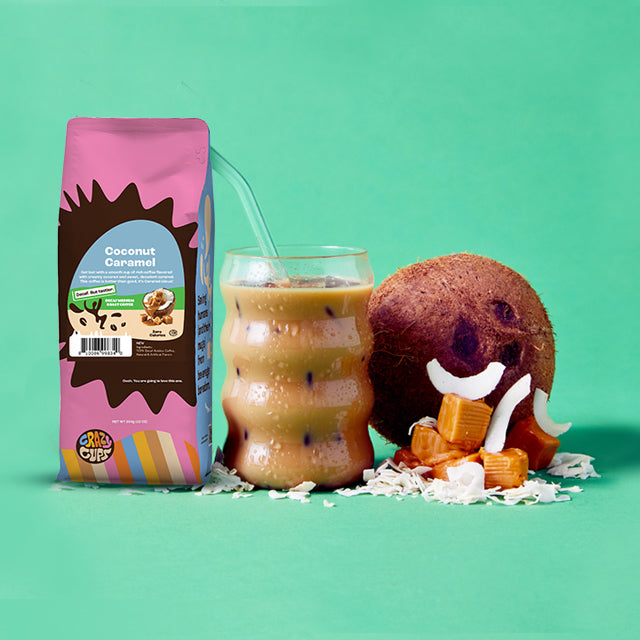 Decaf Coconut Caramel Ground – Crazy Cups