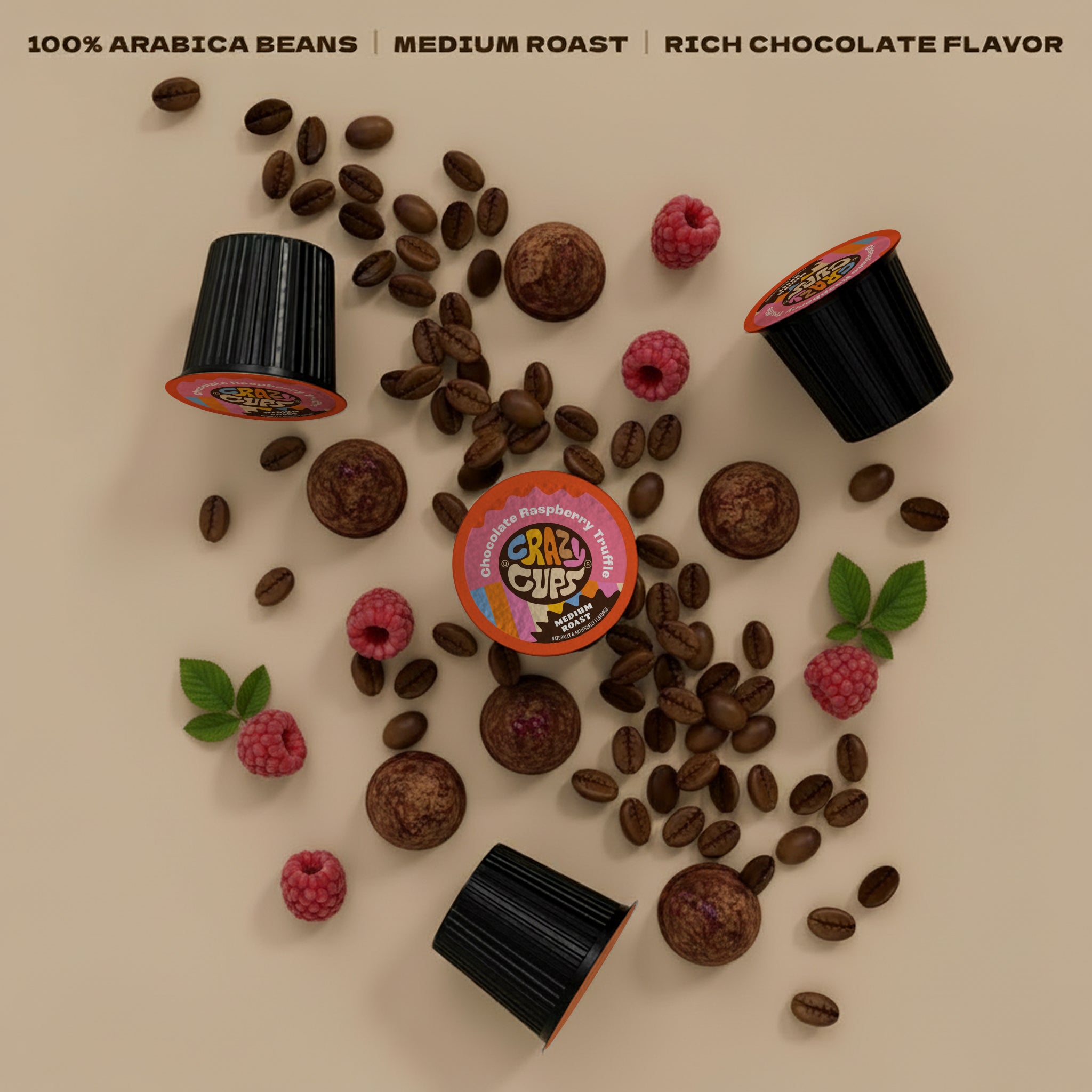 Chocolate Raspberry Truffle Coffee Pods | Crazy Cups