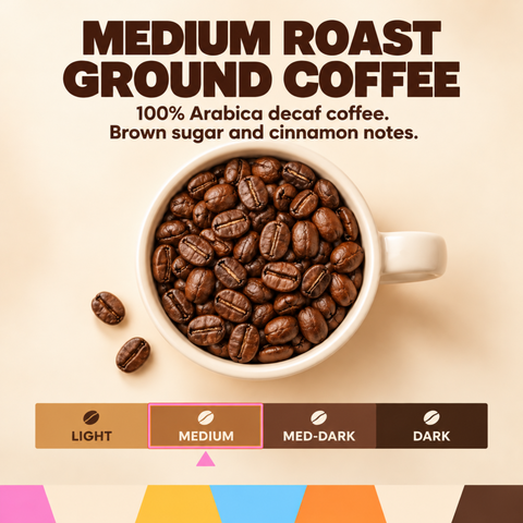 Decaf Brown Sugar Cinnamon Flavored Ground Coffee