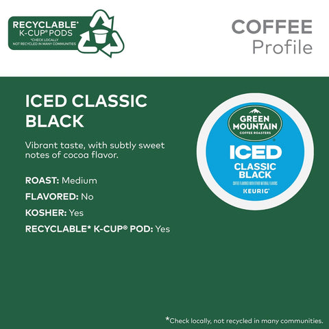 Green Mountain Coffee Roasters Iced Classic Black Coffee Pods