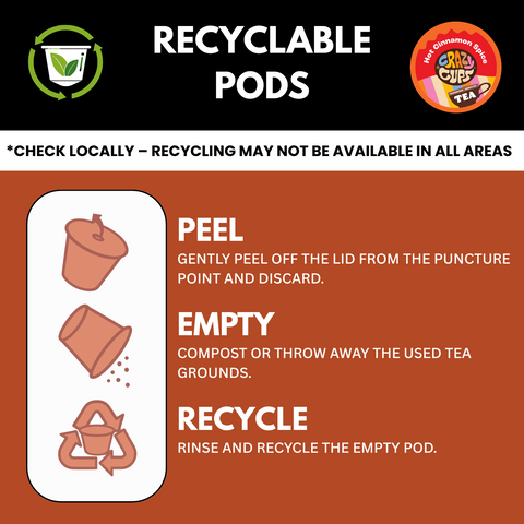 Hot Cinnamon Spice Herbal Tea Pods