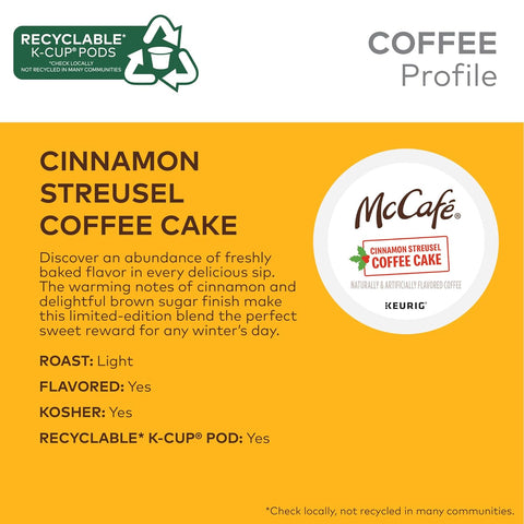McCafé® Cinnamon Streusel Cake Coffee Pods