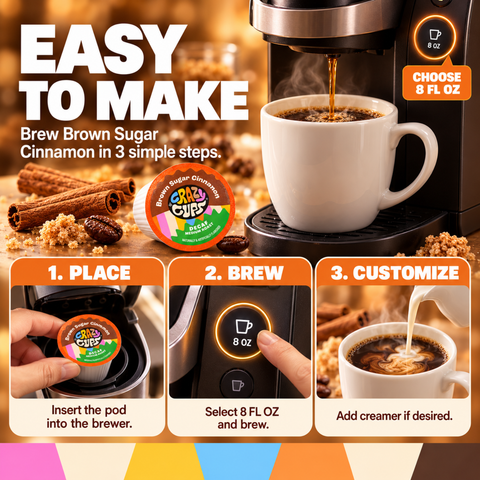 Decaf Brown Sugar Cinnamon Flavored Coffee Pods