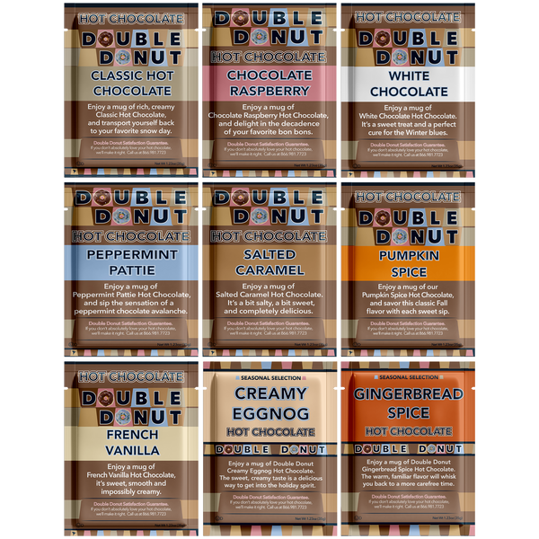 Double Donut Ultimate Flavored Hot Chocolate Variety Pack – Crazy Cups