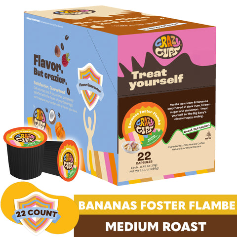 Decaf Bananas Foster Flambe Flavored Coffee Pods
