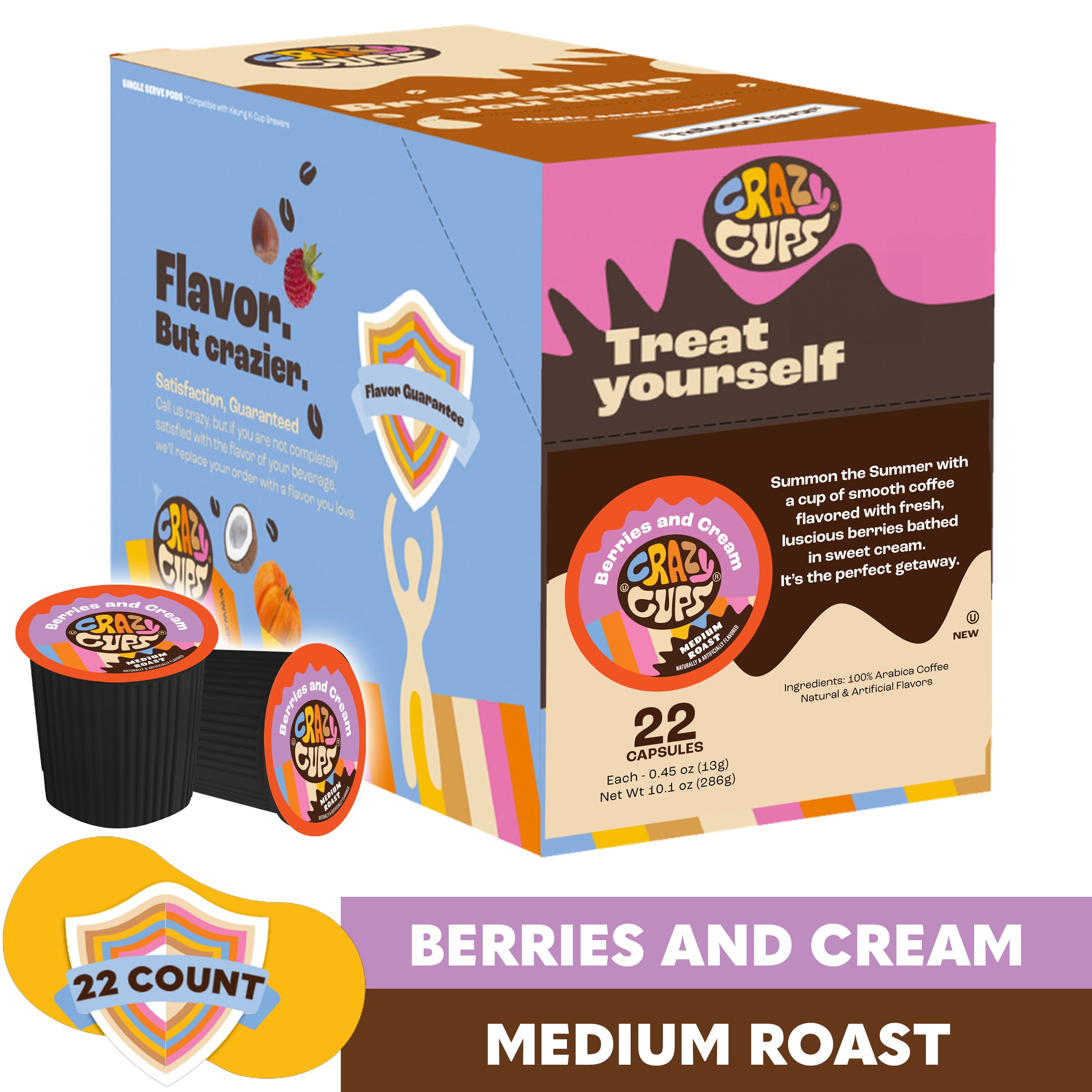 Berries & Cream | Keurig Compatible K Pods | Crazy Cups
