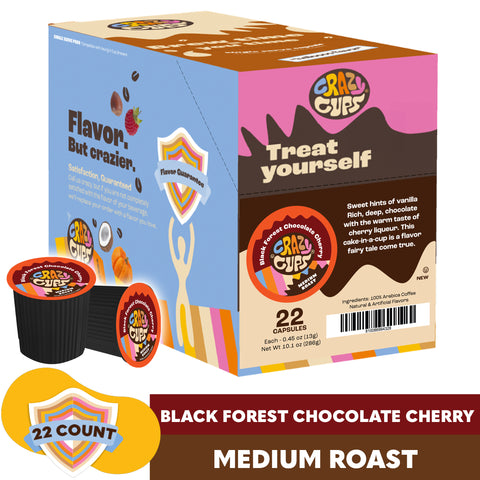 Decaf Black Forest Chocolate Cherry Flavored Coffee Pods