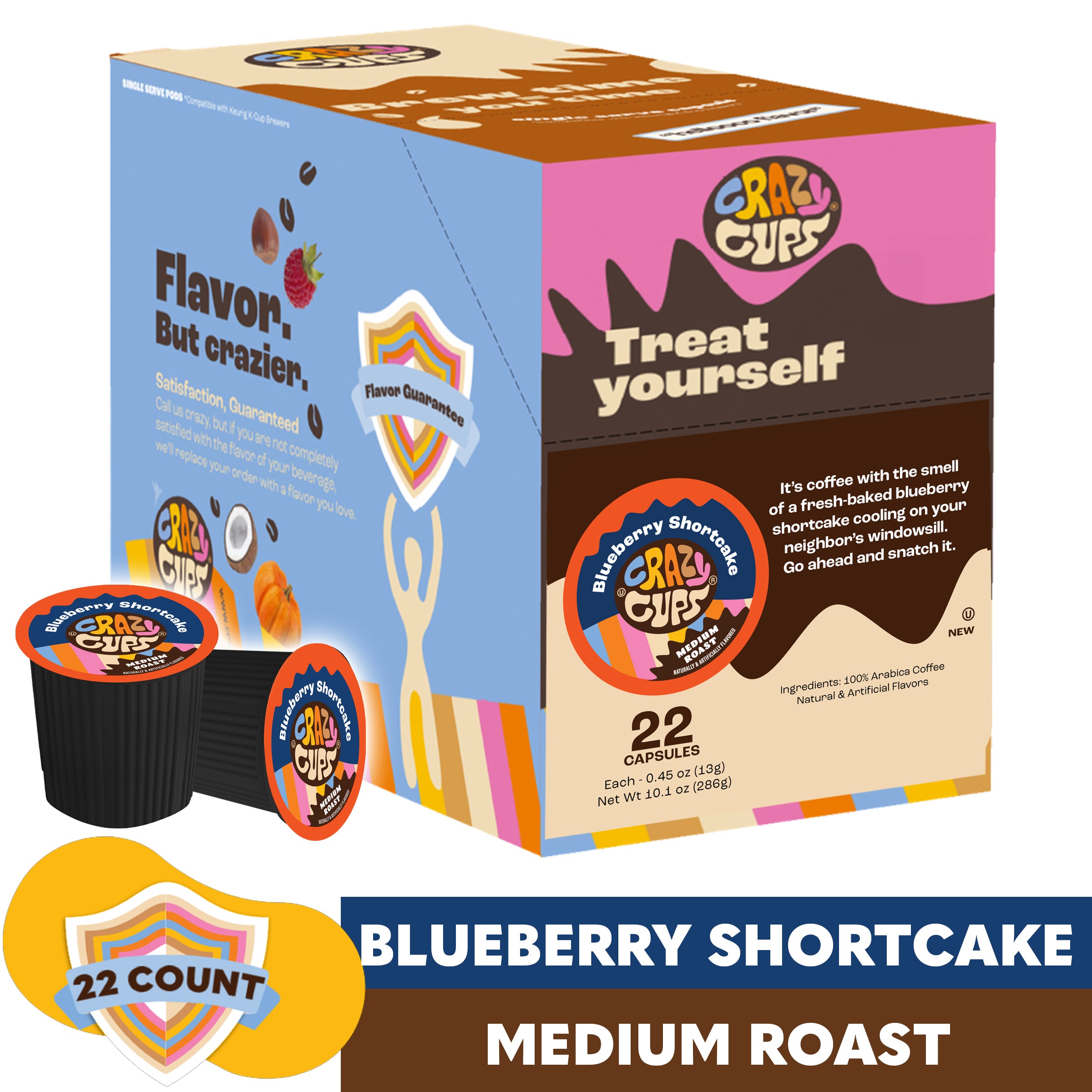 Blueberry Shortcake Flavored Coffee K Pods | Crazy Cups