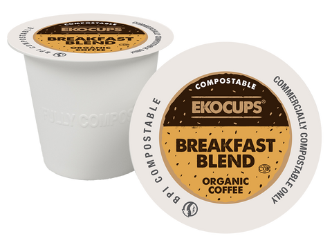 EkoCups Organic Breakfast Blend Compostable Coffee Pods