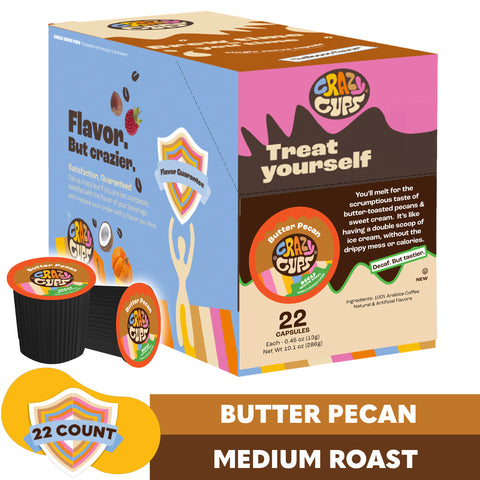 Decaf Butter Pecan Flavored Coffee Pods