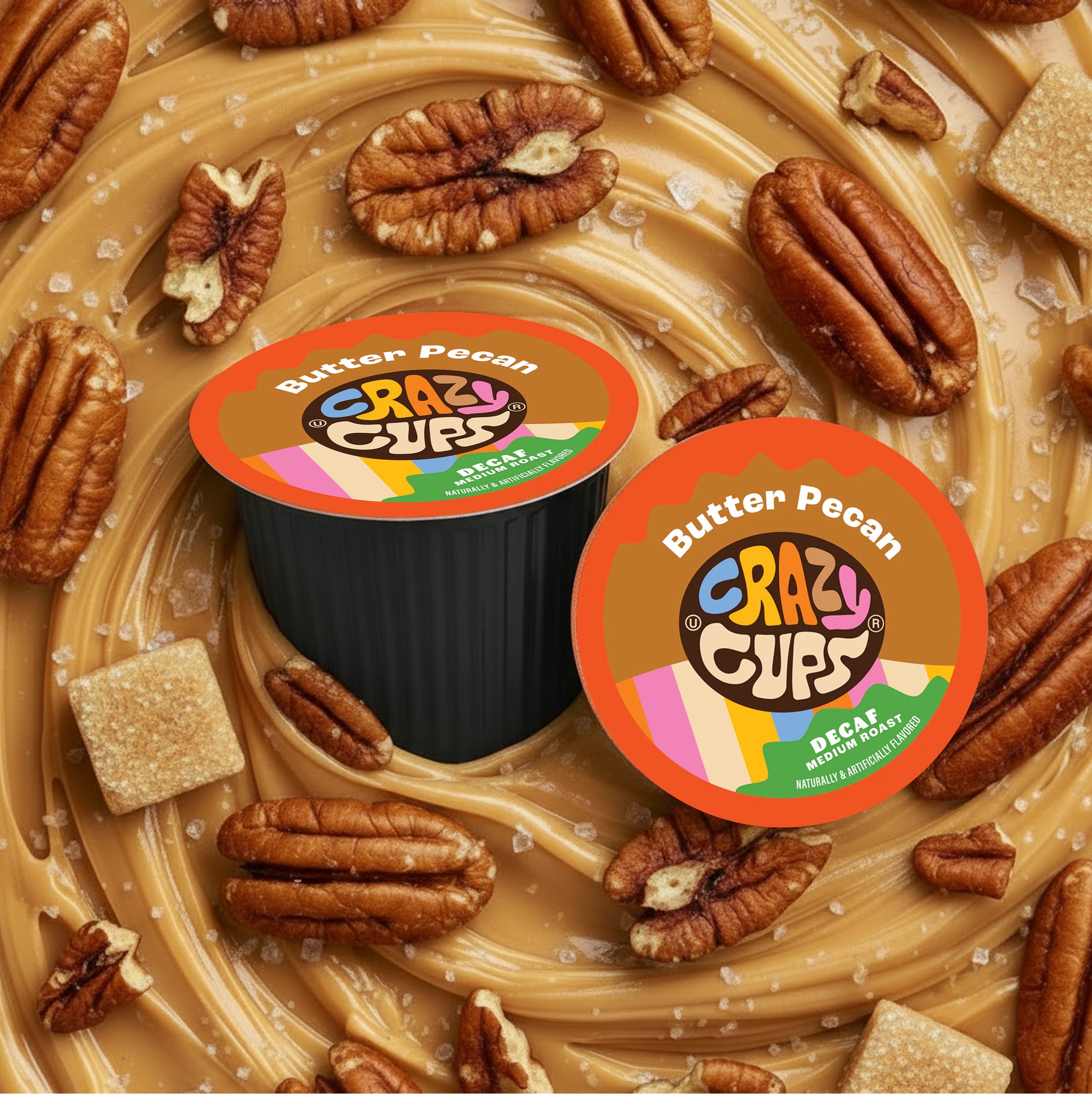 Decaf Butter Pecan Swirl Coffee Pods | Crazy Cups