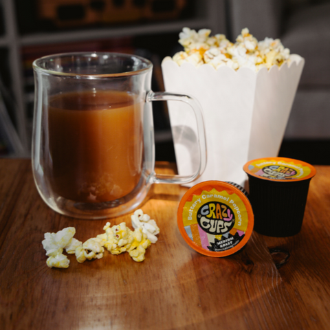 Buttery Caramel Popcorn Flavored Coffee Pods