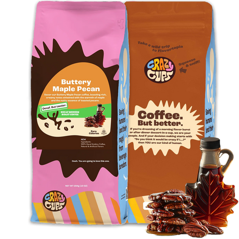Decaf Buttery Maple Pecan Flavored Ground Coffee