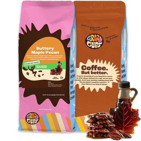 Decaf Buttery Maple Pecan Flavored Ground Coffee