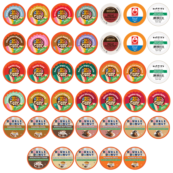 Decaf Coffee Single-Serve Cups Variety Pack Sampler | Crazy Cups