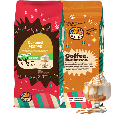 Decaf Caramel Eggnog Flavored Ground Coffee