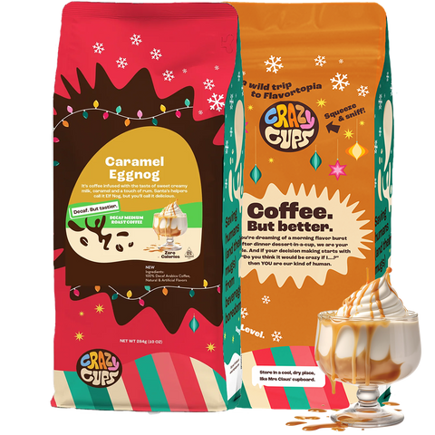 Decaf Caramel Eggnog Flavored Ground Coffee